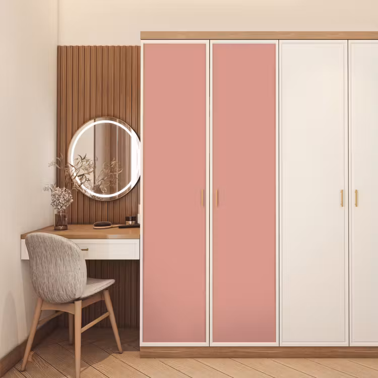 Muted - Salmon - Koraal deurposter klein 289 -sfeer3