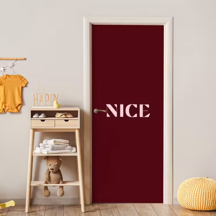 Nice - Bordeaux - Roze deurposter klein -sfeer4