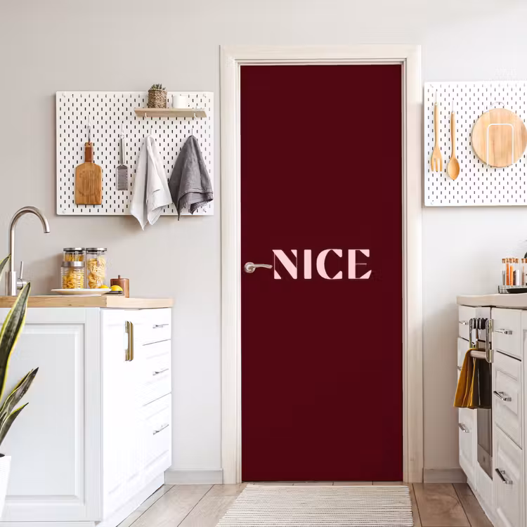 Nice - Bordeaux - Roze deurposter klein -sfeer5