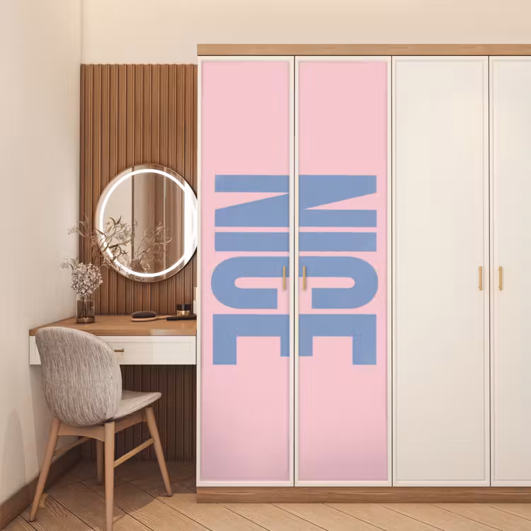 Nice - Paars - Roze deurposter klein -sfeer3