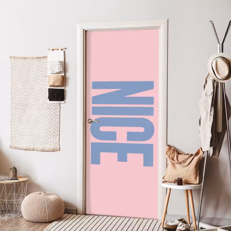 Nice - Paars - Roze deurposter klein -sfeer6