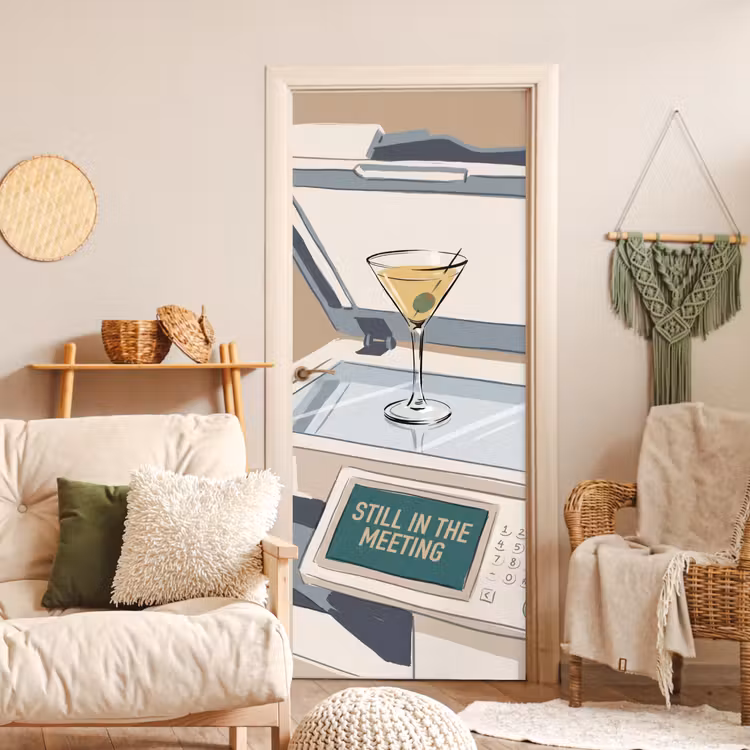 Kantoor - Drank - Humor - Illustratie deurposter klein -sfeer2