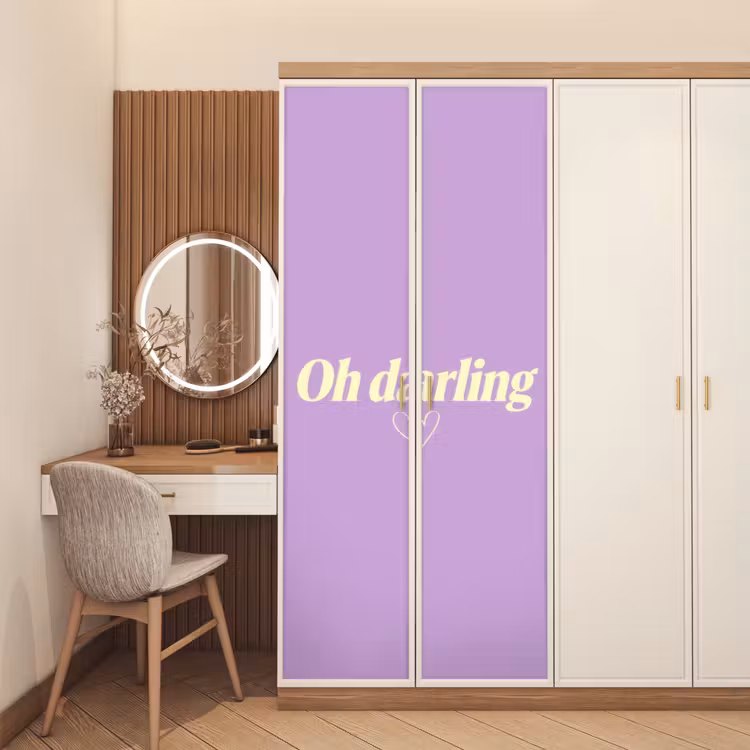 Oh darling - Hart - Paars deurposter klein -sfeer3