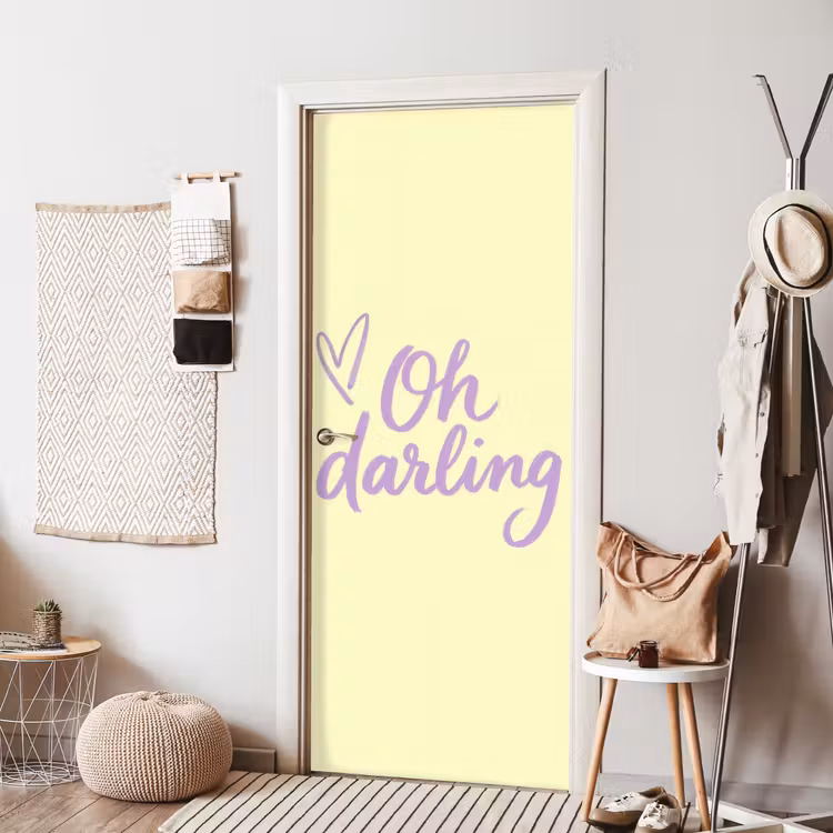 Oh darling - Geel - Hart deurposter klein -sfeer6