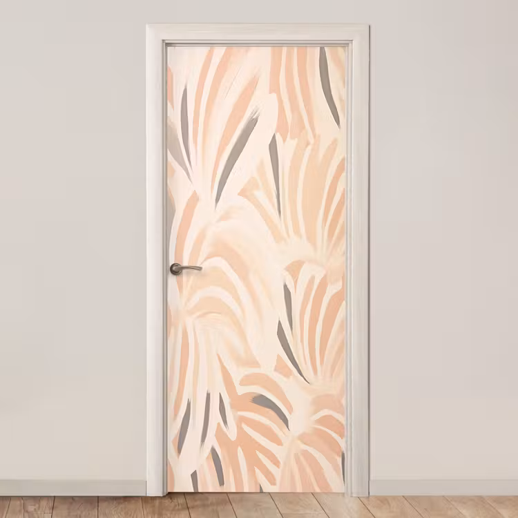 Pastel - Kunst - Abstract deurposter klein -3d_beige