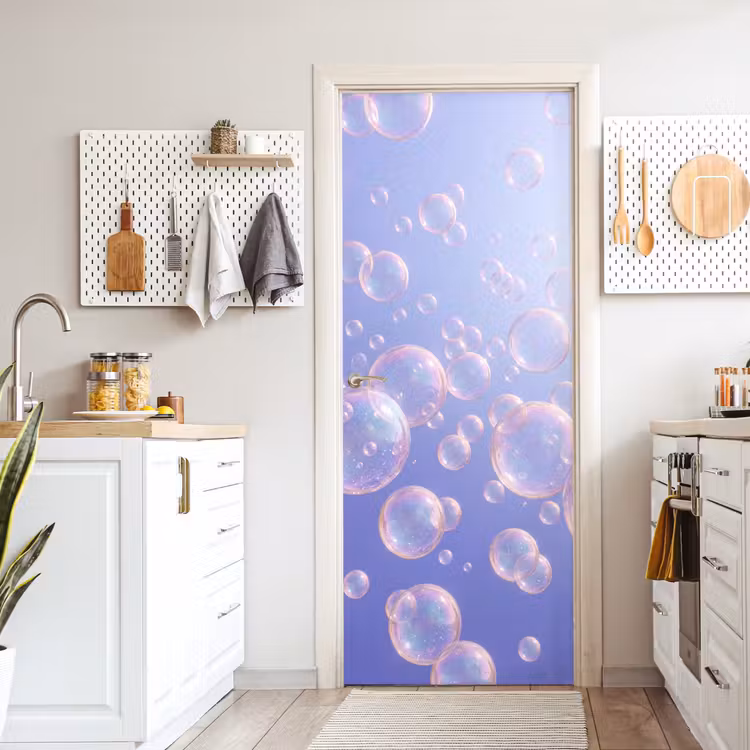 Pastel - Bubbels - Dromerig deurposter klein -sfeer5