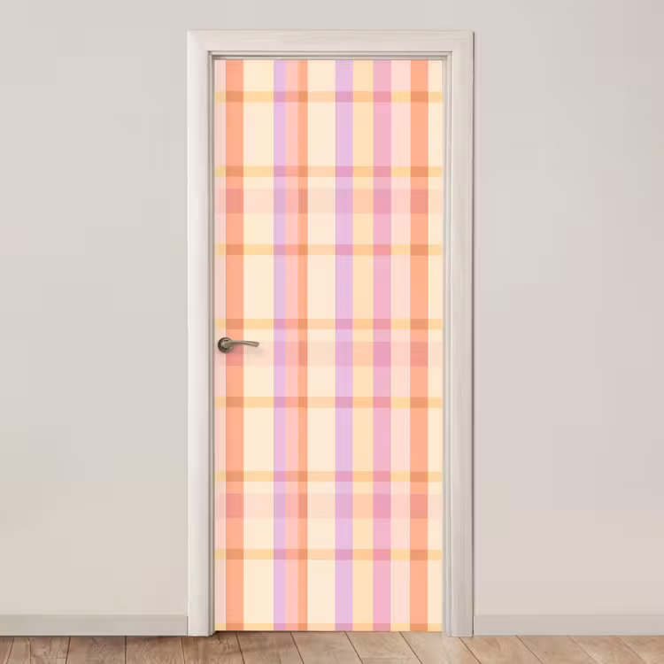 Pastel - uitpatroon - Geometrisch deurposter klein 289 -3d_beige