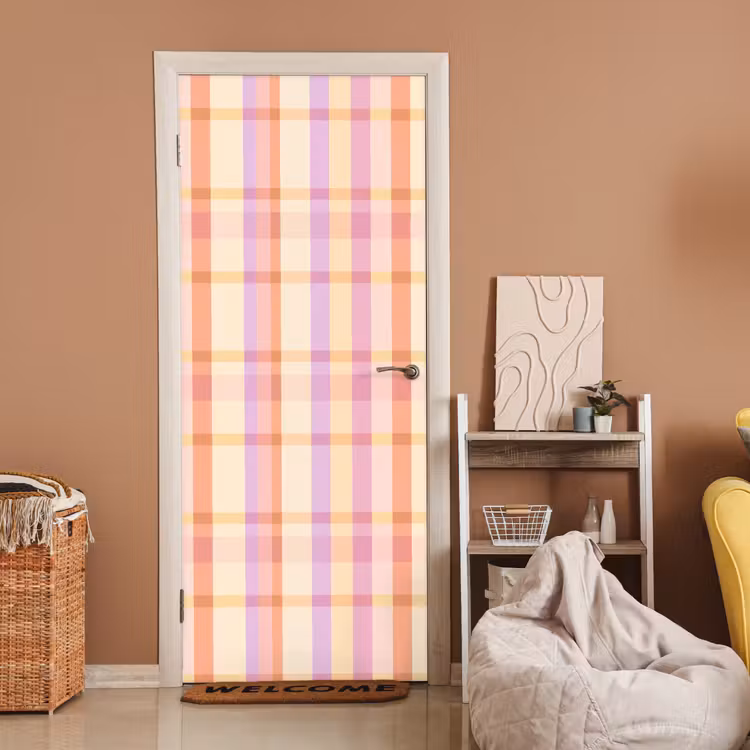 Pastel - uitpatroon - Geometrisch deurposter klein 289 -sfeer1