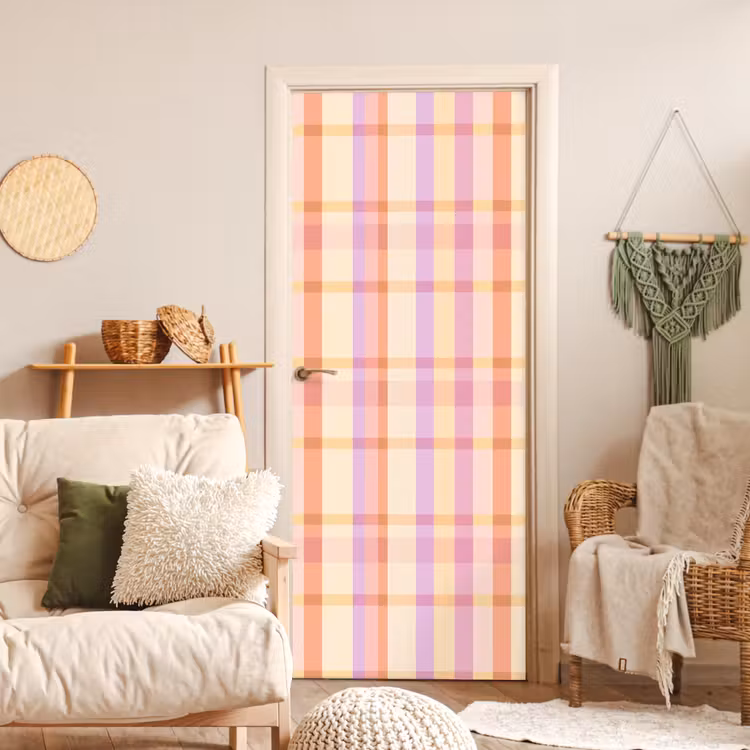 Pastel - uitpatroon - Geometrisch deurposter klein 289 -sfeer2