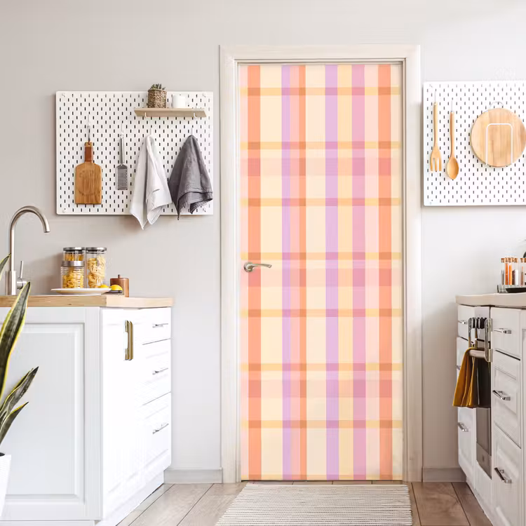 Pastel - uitpatroon - Geometrisch deurposter klein 289 -sfeer5