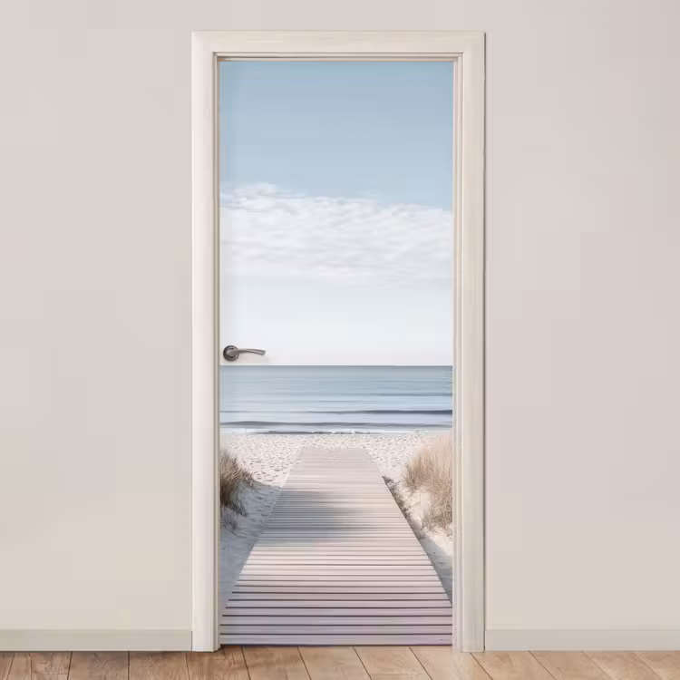 Pad - Strand - Duinen - Natuur deurposter klein -3d_beige