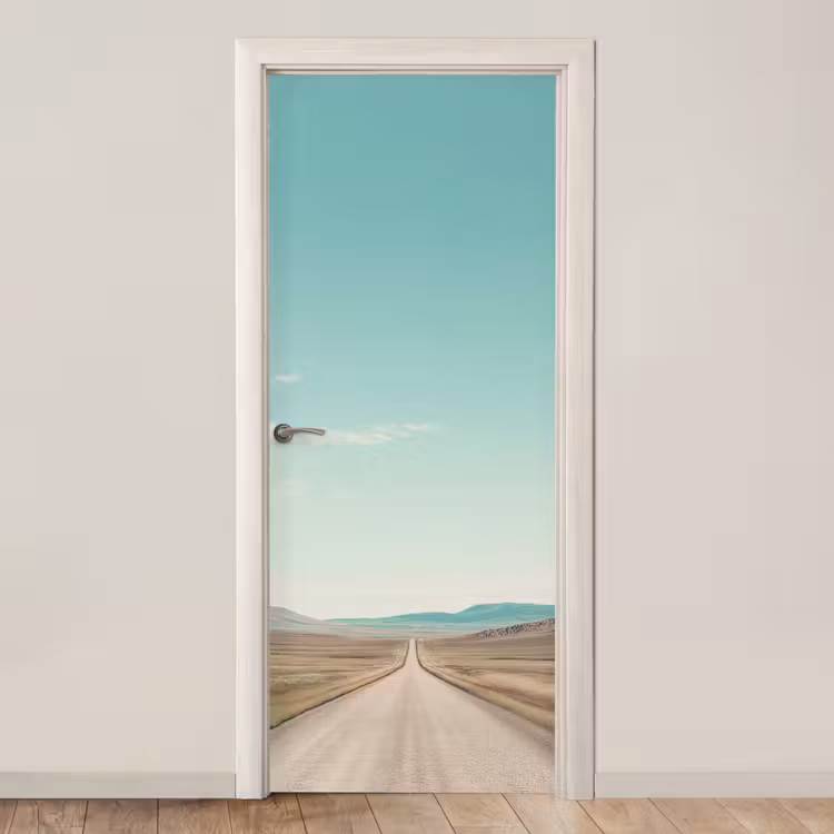 Pad - Landschap - Natuur deurposter klein -3d_beige
