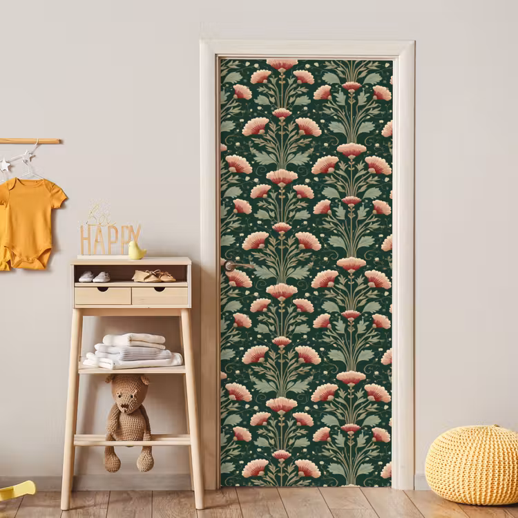 Patroon - Botanisch - Kleurrijk deurposter klein 289 -sfeer4