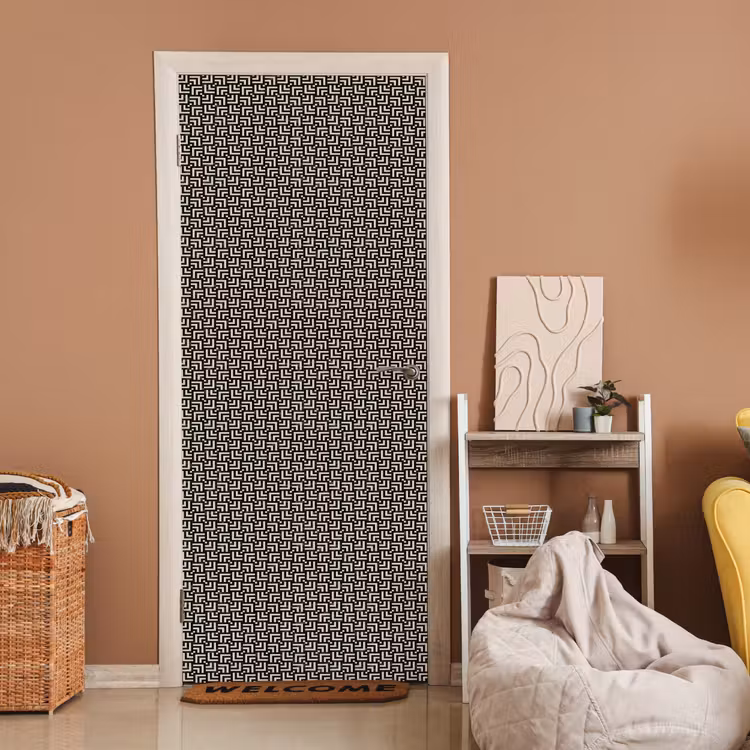 Patroon - Marmer - Zwart deurposter klein 289 -sfeer1