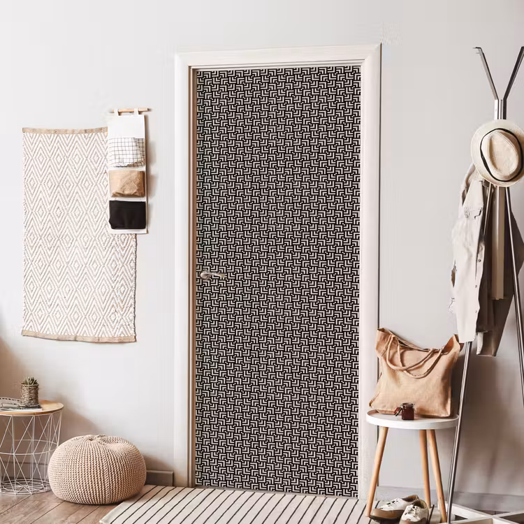 Patroon - Marmer - Zwart deurposter klein 289 -sfeer6