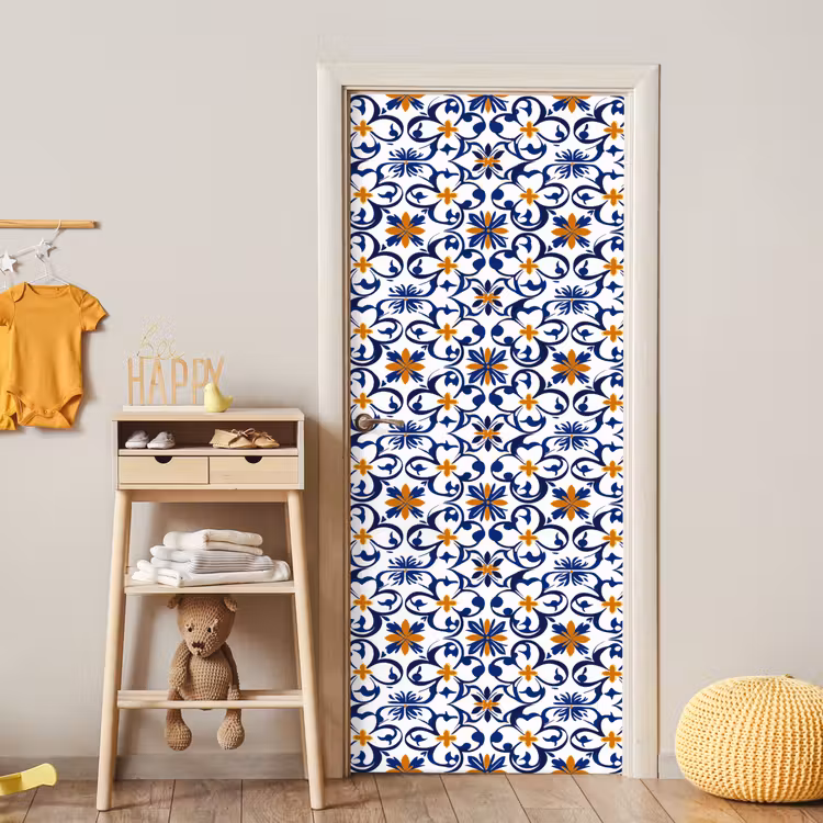 Patroon - Modern - Kleurrijk deurposter klein 289 -sfeer4