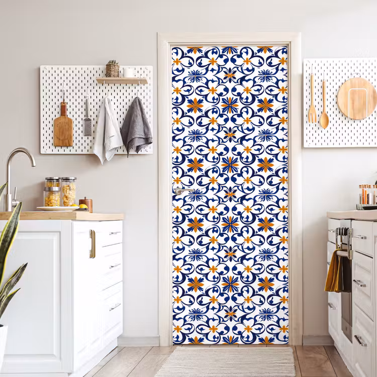 Patroon - Modern - Kleurrijk deurposter klein 289 -sfeer5