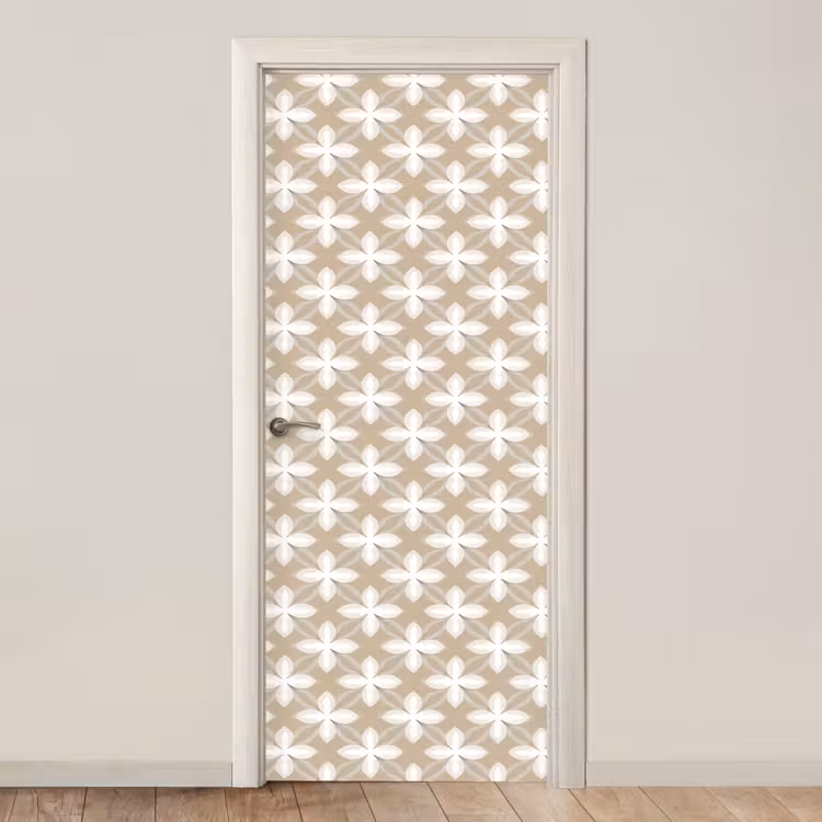 Patroon - Symmetrisch - Beige deurposter klein 289 -3d_beige