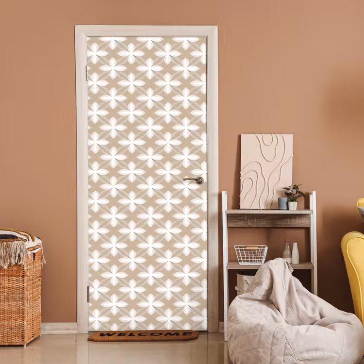 Patroon - Symmetrisch - Beige deurposter klein 289 -sfeer1