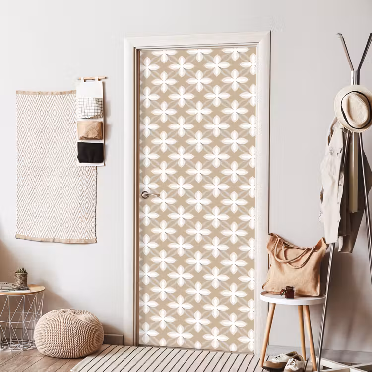 Patroon - Symmetrisch - Beige deurposter klein 289 -sfeer6