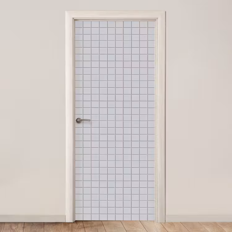 Patroon - Tegels - Licht - Grijs deurposter klein 289 -3d_beige