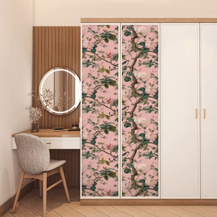 Pioenrozen - Botanisch - Vogel deurposter klein 289 -sfeer3