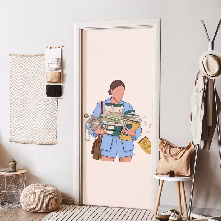 Mens - Kantoorartikelen - Werk - Modern deurposter klein -sfeer6