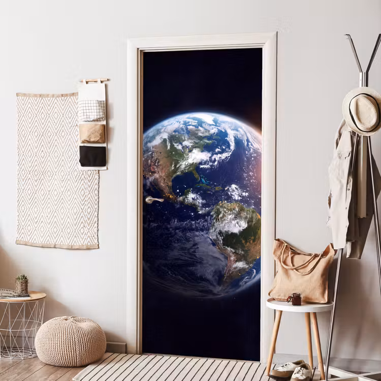 Door sticker - Planet - Space - Cosmos - Planeet - Ruimte - Kosmos deurposter klein