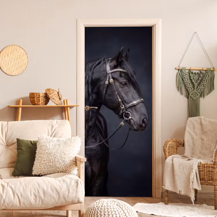 Portret - Paard - Donker deurposter klein -sfeer2