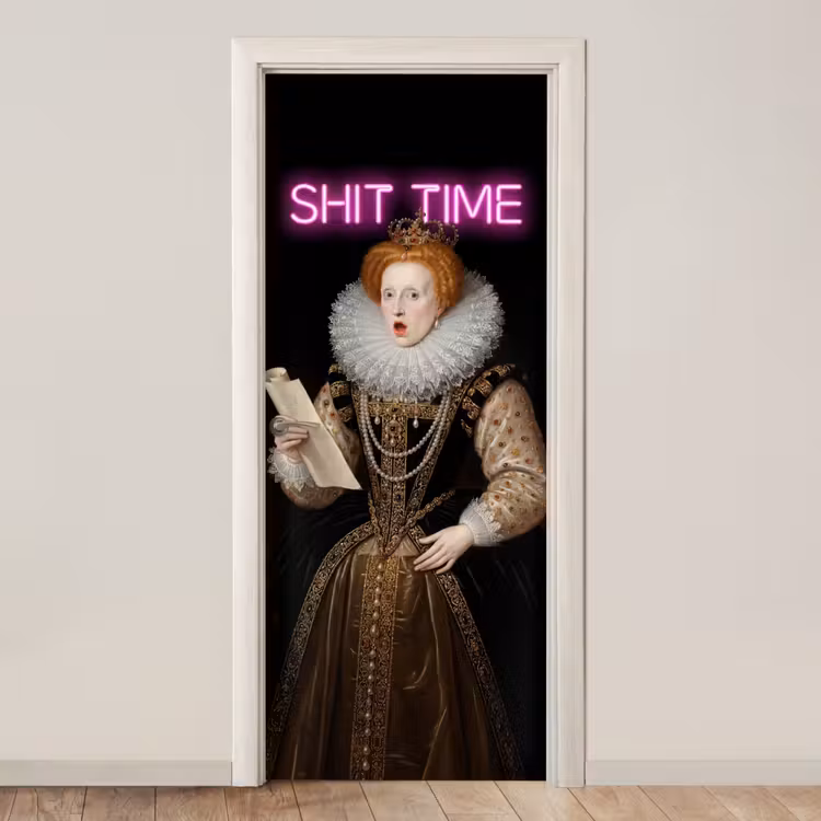 Portret - Humor - Neon deurposter klein -3d_beige