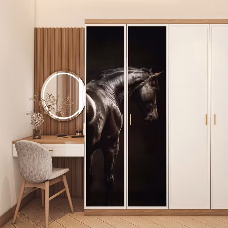 Krachtig - Paard - Donker deurposter klein -sfeer3