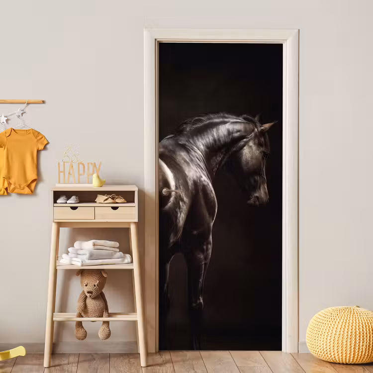 Krachtig - Paard - Donker deurposter klein -sfeer4