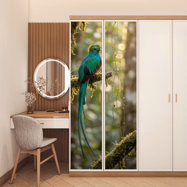 Quetzal - Jungle - Natuur - Groen deurposter klein -sfeer3