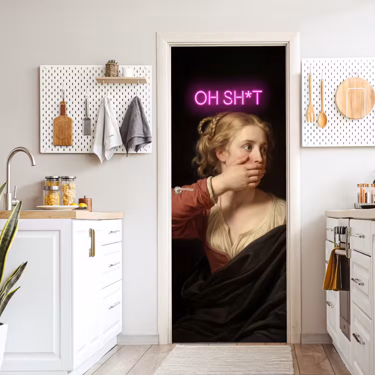Quote - Neon - vrouw deurposter klein -sfeer5