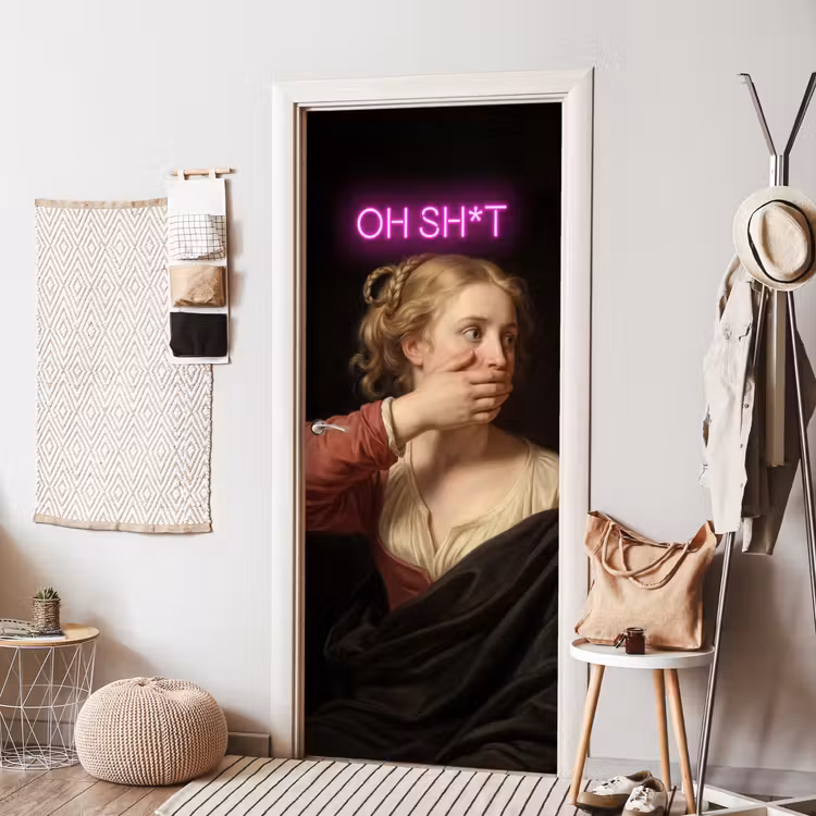 Quote - Neon - vrouw deurposter klein -sfeer6