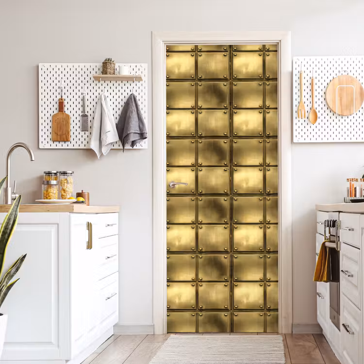 Platen - Industrieel - Stoer - Goud deurposter klein 289 -sfeer5