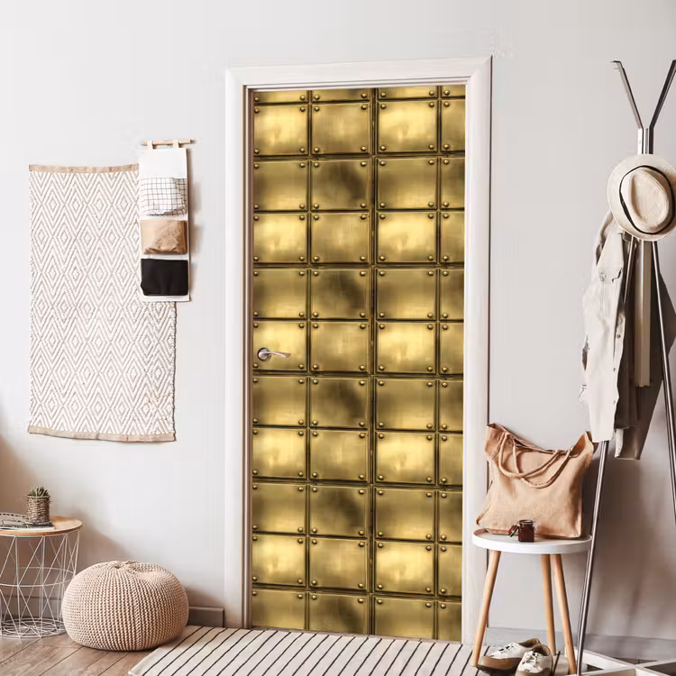Platen - Industrieel - Stoer - Goud deurposter klein 289 -sfeer6