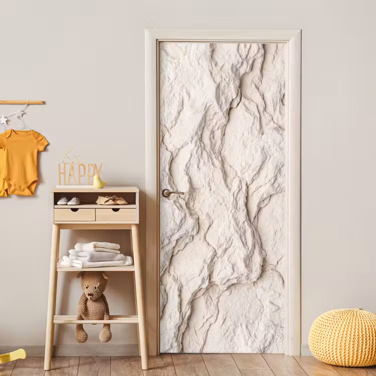 Rots - Structuur - Natuur - Beige - Abstract deurposter klein -sfeer4