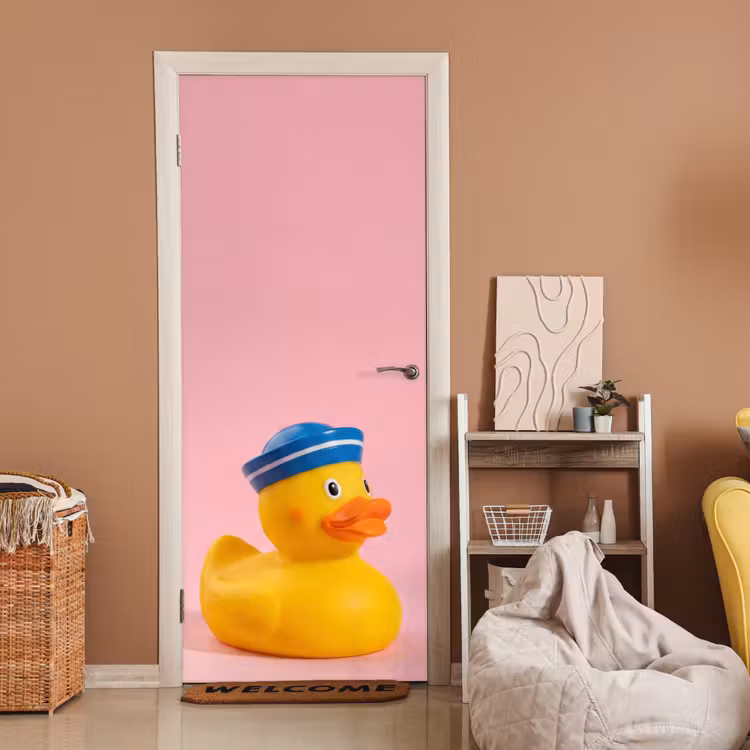 Matroos - Eend - Roze deurposter klein -sfeer1