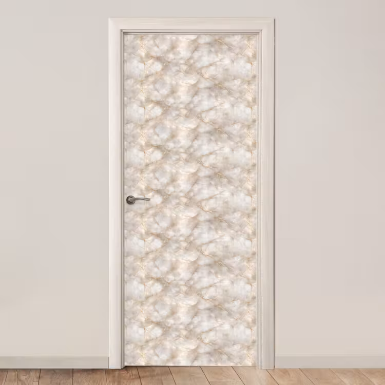 Zandkleurig - Marmer - Natuursteen deurposter klein 289 -3d_beige