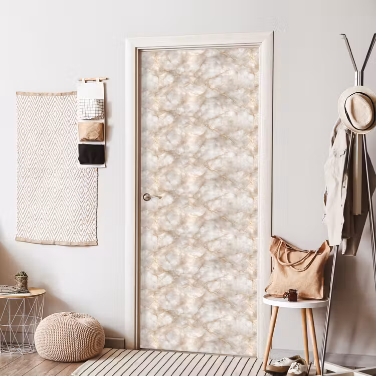 Zandkleurig - Marmer - Natuursteen deurposter klein 289 -sfeer6