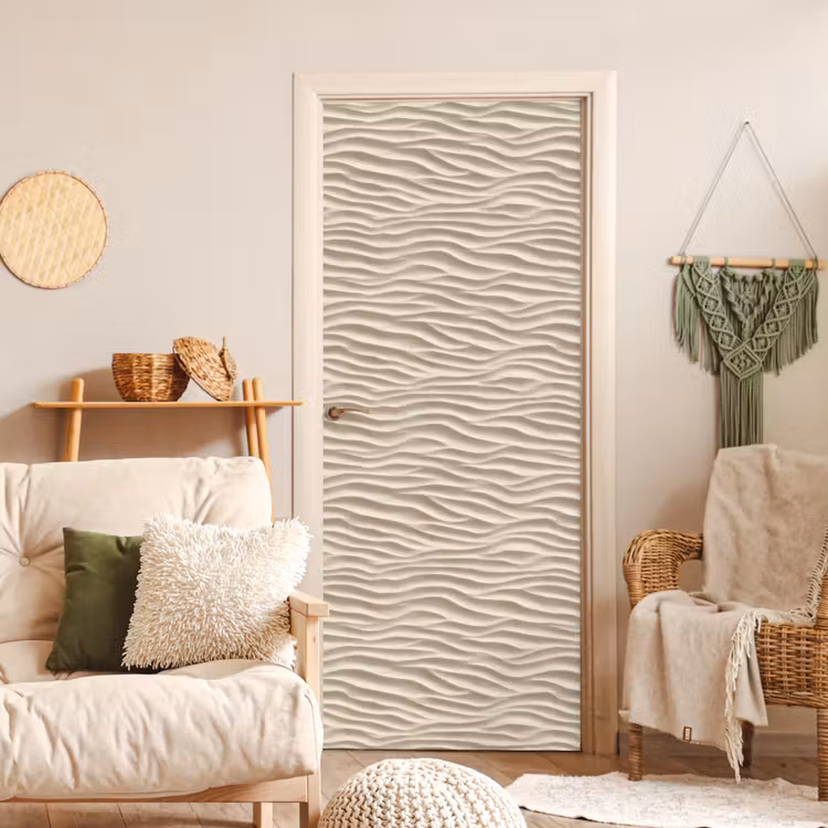 Zand - Golven - Beige deurposter klein 289 -sfeer2