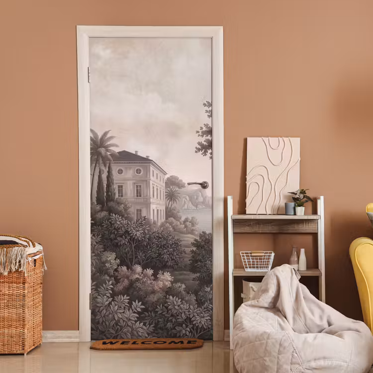 Zee - Villa - Beige deurposter klein -sfeer1