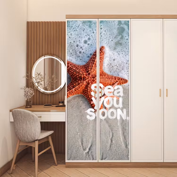 Sea you soon - Zeester - Zee deurposter klein -sfeer3