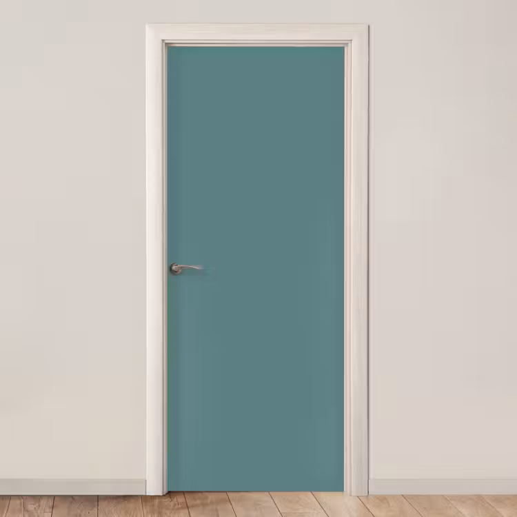 Serene - Teal - Blauw deurposter klein 289 -3d_beige