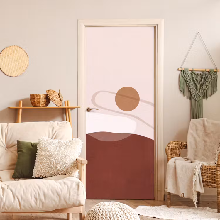 Door sticker - Shapes - Organic - Art - Vormen - Organisch - Kunst deurposter klein