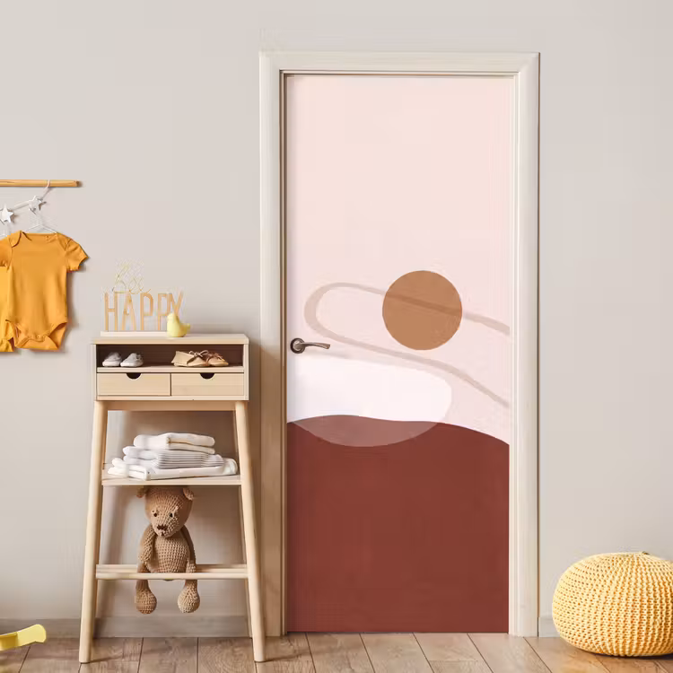 Door sticker - Shapes - Organic - Art - Vormen - Organisch - Kunst deurposter klein