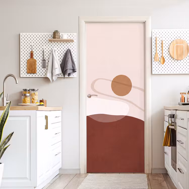 Door sticker - Shapes - Organic - Art - Vormen - Organisch - Kunst deurposter klein