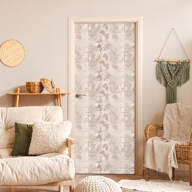 Slang - Patroon - Beige deurposter klein 289 -sfeer2