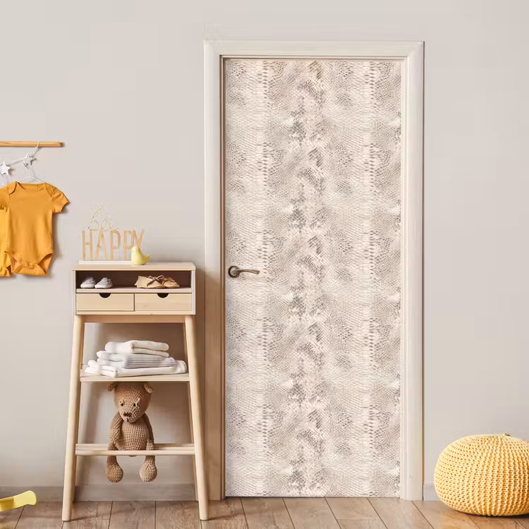 Slang - Patroon - Beige deurposter klein 289 -sfeer4